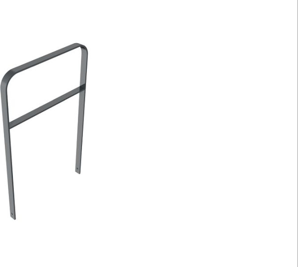 Schake platte stalen beugel 50x12mm, gebogen uitvoering, breedte: 750mm, totale hoogte: 1200mm, met dwarsbalk, thermisch verzinkt en gecoat DB 703, 4051_075B