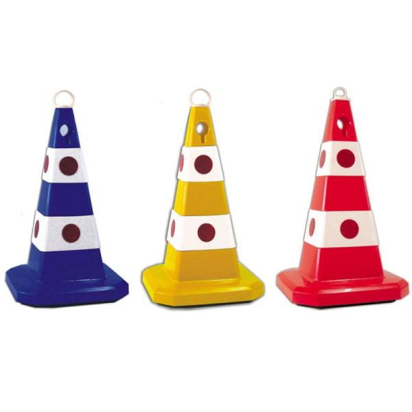 Steen HGS verkeerskegels met reflectoren, geel-wit, 12900