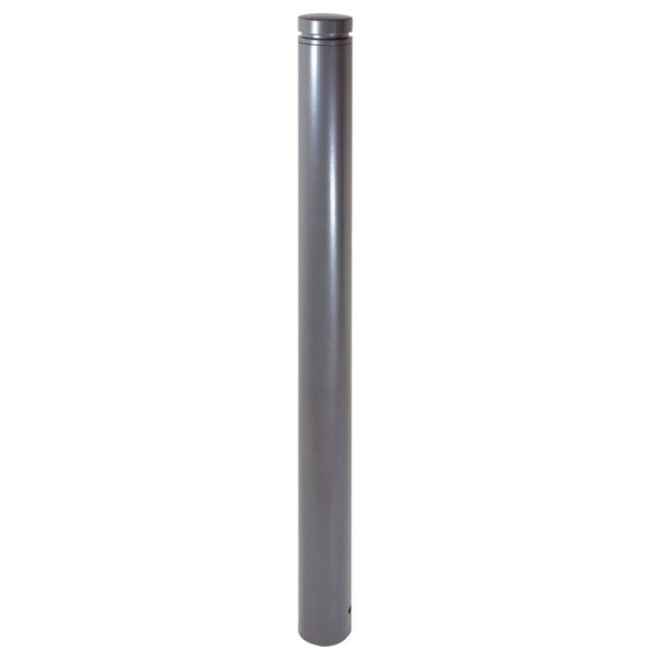 Stone HGS stijl tuinpaal Ø 82 mm met freeskop, met profielcilinderslot, gelijksluitend, bovensluiting, DB703 antraciet-ijzer mica, 2 oogjes, 482zb-470.57db703-2