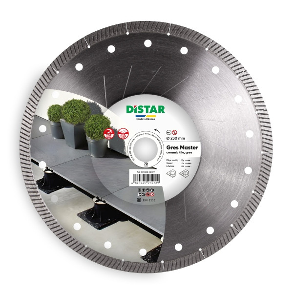 Distar diamantdoorslijpschijf 1A1R 230X22,23/H Gres Master, 81120528026