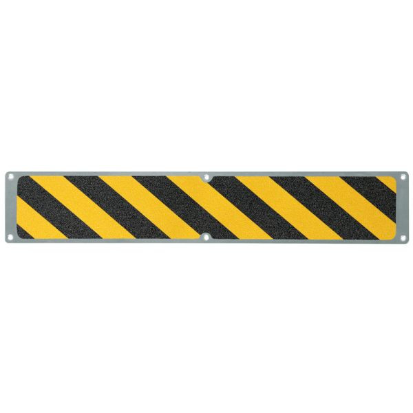 Meelbroek antislipplaat aluminium met m2 antislipcoating, zwart/geel 114x635mm, APM1WF1
