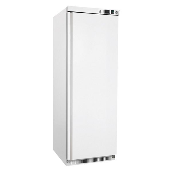 Gastro-Inox koelkast van wit staal 400 liter, statisch gekoeld met ventilator, netto inhoud 360 liter, 201.104