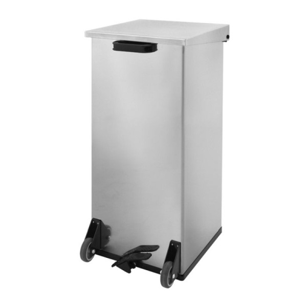 Stein HGS HGS afvalbak -Carro-Kick Mobil- 110 liter van RVS, met pedaal, brandveilig, 17399
