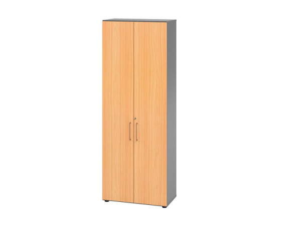 Hammerbacher combikast 6OH 968T6 grafiet/beuken, 80 x 42 x 215,4 cm, V968T6/G/6/BS