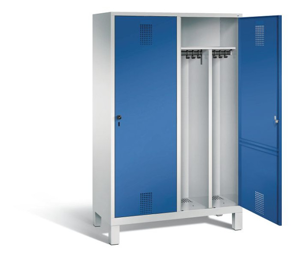 C+P zwart wit kastje Evolo, H1850xW1190xD500mm, kleur: lichtgrijs / gentiaanblauw, 48210-40 S10008