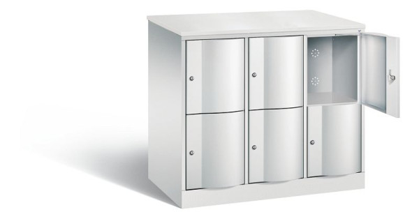 C+P XL lockerkast Resisto, H1077xB1148xD640mm, kleur: lichtgrijs, 8472-373 S10082