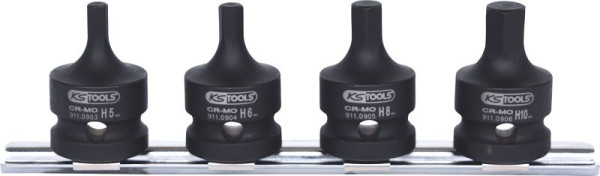 KS Tools 1/2" slagdoppenset, kort, 4-delig, 515.1103