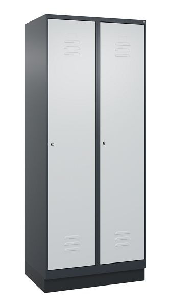 C+P luierkluis Classic PLUS, onderbouw, 2 vakken, 1950x800x500mm, 7016/7035, cilindersloten, 080020-22 S10028