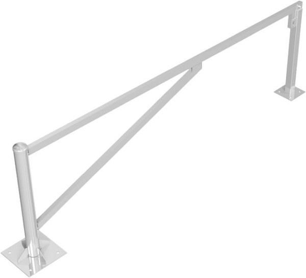Schake roterende slagboom 3,00m, met profielcilinder, draaibare paal: Ø 102mm, slagboomarm: 60x40mm, incl. 2 steunpalen, voor pluggen, thermisch verzinkt, 413_300ZP