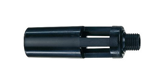 ELMAG volstraalmondstuk kunststof zwart Ø 2,0 mm, AG M12x1,25 voor blaaspistolen, 32533