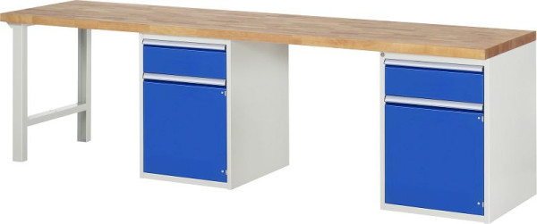 RAU werkbank serie 7000 - model 7502-8, B3000 x D700 x H890 mm, systeemonderstel B3000 x D650 x H850 mm, 03-7502A8-307B4M.11