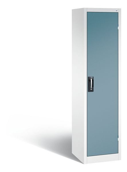 C+P Büro-Drehtürenschrank Acurado, H1950xB502xT500 mm, Weiß/Horizontblau, 9235-05 S10030