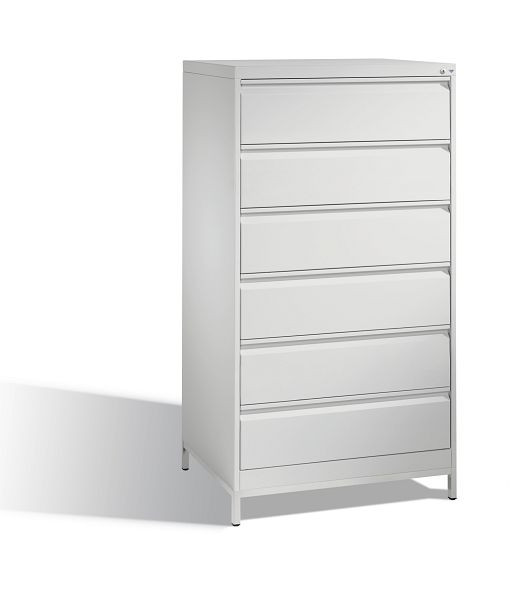 C+P archiefkast Acurado, H1357xB787xD590mm, kleur: lichtgrijs, handgreep, met frame, 12936-323 S10069