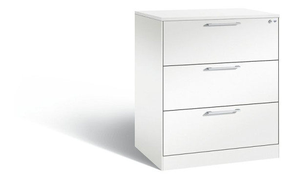 C+P archiefkast Asisto, H1010xB800xD600mm, kleur: verkeerswit, beugelgreep, 146243-322 S10051