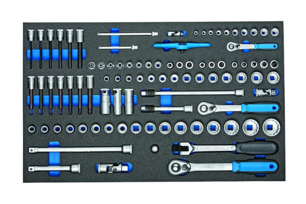 GEDORE controlegereedschap-inzet met assortiment dopsleutelset 1/4''-3/8''-1/2'', 2016257