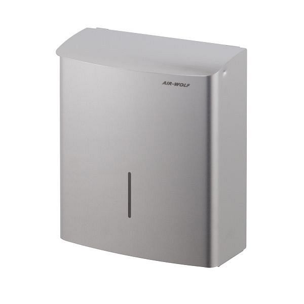 Air Wolf hygiëne-afvalcontainer met 10 liter inhoud, Alpha-serie, H x B x D: 312 x 270 x 129 mm, roestvrij staal geborsteld, 60-123
