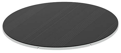 Bedrunka+Hirth draaischijf zonder slot, met gegolfde rubberen pad Ø 380 mm, afmetingen in mm (BxD): 380 x 380, 07.60.38OA