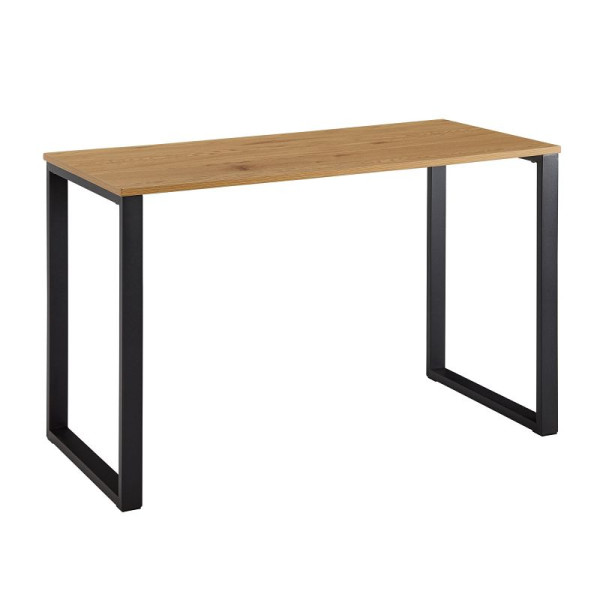 Wohnling bureau eiken decor / zwart 120x60x76 cm design computertafel, thuiskantoor kantoortafel klein licht, WL6.569