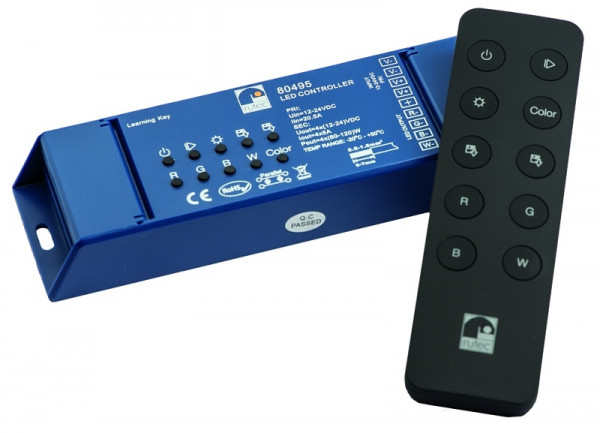 rutec Projekt LED-controller RGBW 12V / 24V draadloze controller met afstandsbediening 240W / 480W, PHZ495