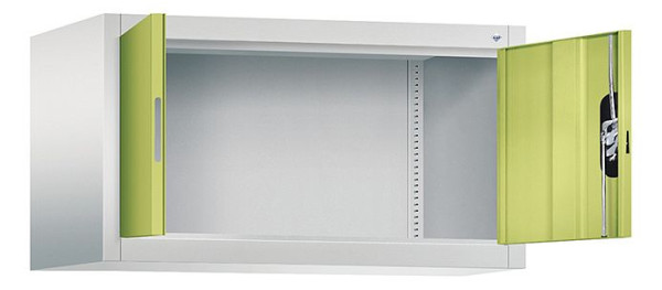 C+P opbouwkast Acurado, H500xW930xD500mm, kleur: lichtgrijs / virgin green, verzonken handgreep, 9284-000 S10193