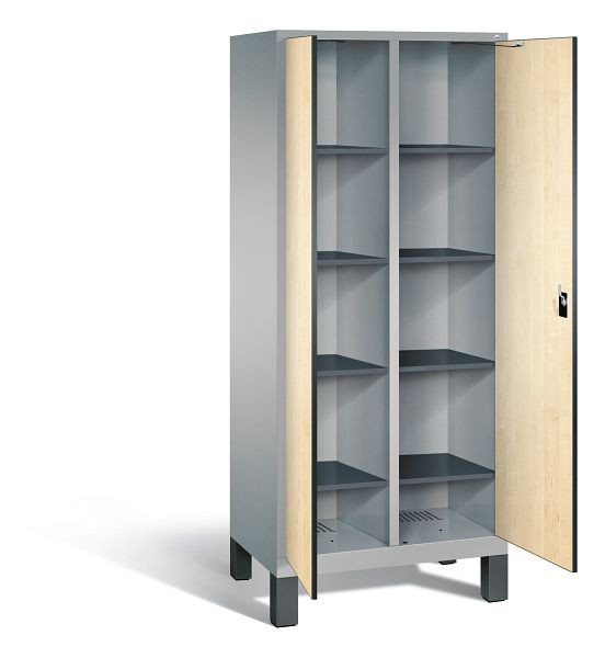 C+P washok Evolo, H1850xW810xD500mm, kleur: wit aluminium / Donau esdoorn decor, 48012-22B S10041