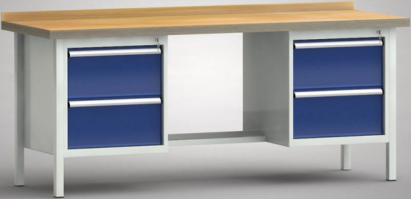 KLW standaard werkbank - 2000 x 700 x 840 mm L x D x H, WS202N-2000M40-E7025