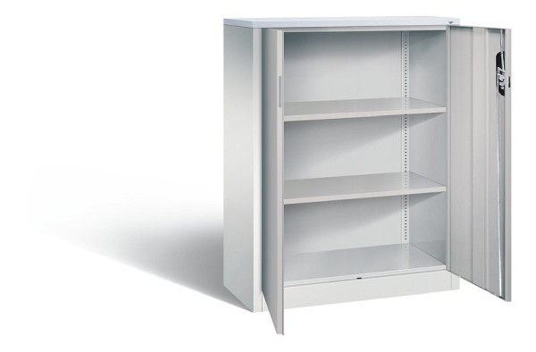 C+P kantoorkast Acurado, H1200xB930xD400mm, kleur: lichtgrijs/wit aluminium, verzonken handgreep, 3 niveaus, 9267-1200 S10308
