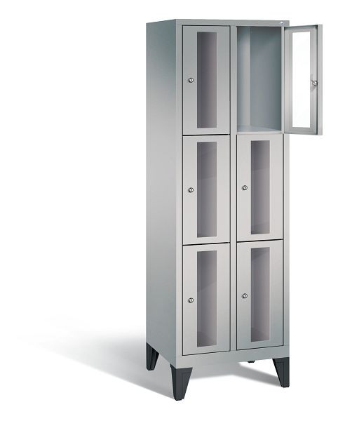 C+P lockerkast Classic, H1850xB610xD500mm, kleur: wit aluminium, 8010A203 S10009