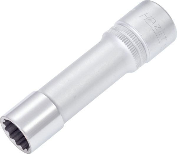 Hazet dop, bi-hex, hol vierkant 12,5 mm (1/2 inch), 14 mm, lang type met karteling, 900TZ-14