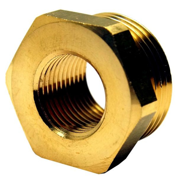 AEROTEC conisch verloop, 1 inch x 1/2 inch messing, 10.138.07