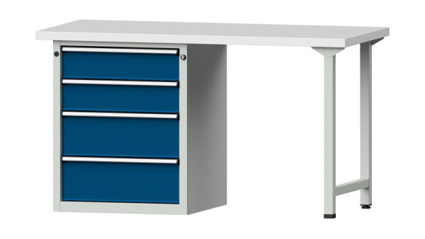 ANKE werkbanken combinatie werkbank, model 816 V, 1500 x 700 x 840 mm, RAL 7035/5010, KSP 40 mm, 415.004