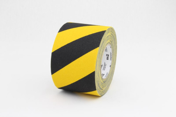 m2 antislipbekleding Vervormbare zwart/gele rol 100mmx18,3m, M2WR100183