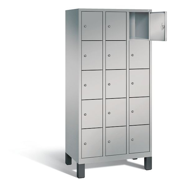 C+P lockerkast Evolo, H1850xB900xD500mm, kleur: wit aluminium, 48010-305 S10099