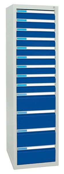 stumpf ladekast serie ESTA, RAL 7035/5010, 13 laden (9x100, 4x200 mm), 7605774