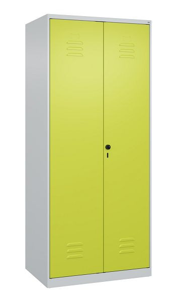 C+P Umkleidespind Classic PLUS, Doppel-Spind, 2 Abteile, 1850x800x500mm, 7035/0024, Drehriegel, 080002-22P S10015