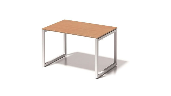 Bisley Cito bureau, 730 mm vaste hoogte O-frame, H 19 x B 1200 x D 800 mm, beuken/verkeerswit, DOF1208BC396