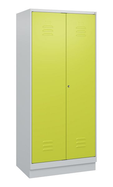 C+P luierkluis Classic PLUS, dubbele locker, onderbouw, 2 vakken, 1800x800x500mm, 7035/0024, cilinderslot, 0800227-22P S10025