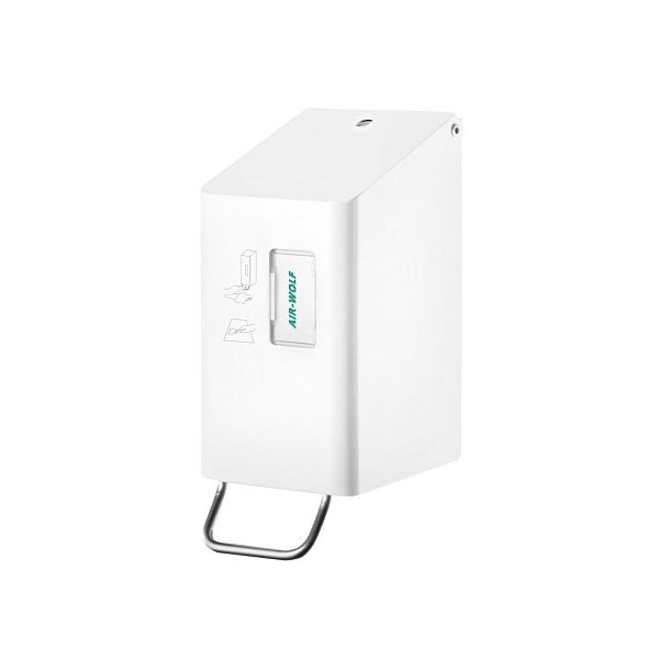 Air Wolf toiletbrilreiniger, wandmontage, wit, 250 ml, roestvrij staal, Omega-serie, 29-089