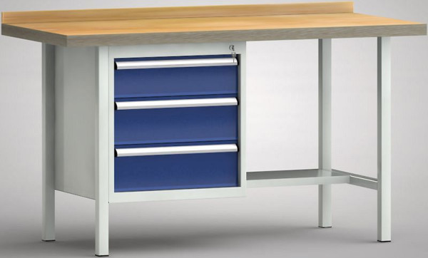 KLW professionele werkbank - 1500 x 700 x 845 mm L x D x H, WP118N-1500M45-E1631