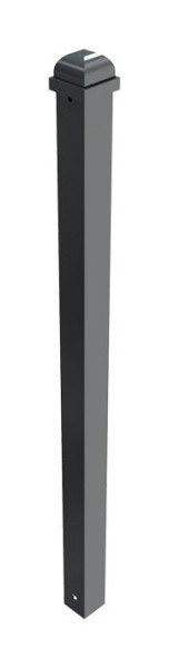 Schake style bolder stalen buis 70 x 70 mm serie 473B, stationair, voor inbedding in beton met grondanker, totale lengte ca. 1400 mm, zonder slot, zonder oog, 473B