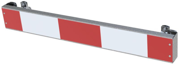 Schake waarschuwingsbord met pijpklemmen, 800 x 110 mm, 632020