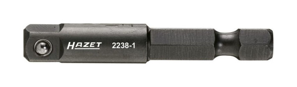 Hazet-adapter, zeskant massief 6,3 (1/4 inch), vierkant massief 6,3 mm (1/4 inch), 2238-1