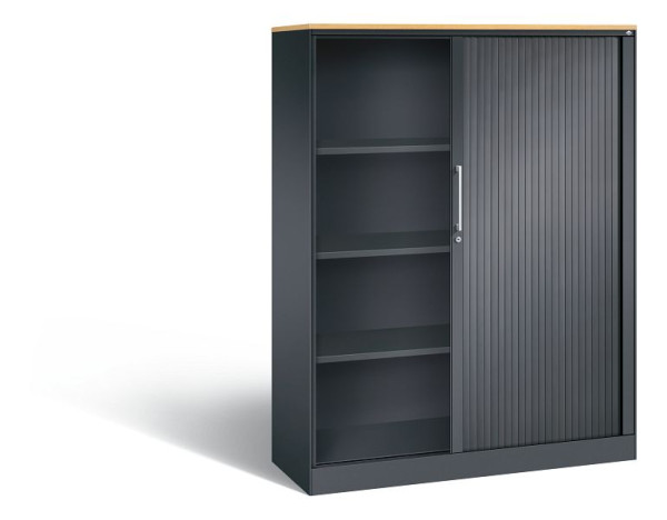 C+P rolluikkast Asisto, H1639xB1200xD435mm, kleur: zwart-grijs, beugelgreep, 4 niveaus, 143011-000 S10048