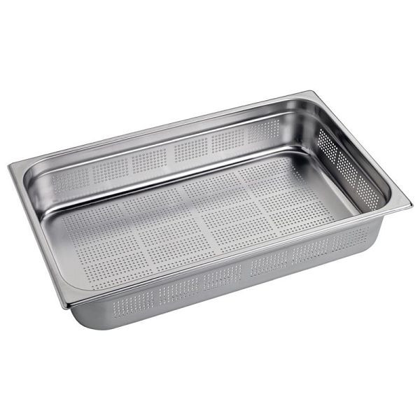 Gastro M RVS GN bak 100mm GN1/1 geperforeerd, GR735