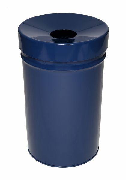 TKG afvalbak FIRE EX met blauwe deksel in dezelfde kleur, Ø 392 x H 630 mm, 377023