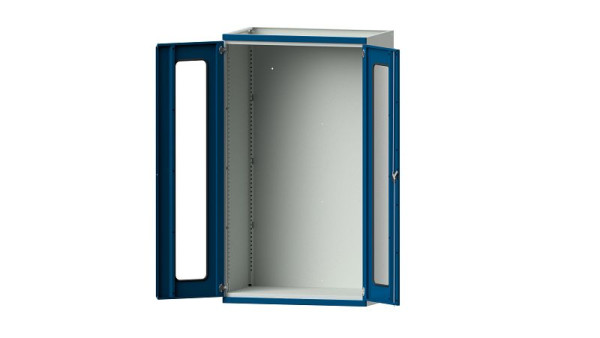ANKE werkbanken, zware kast, model 100, 1085 x 690 x 1950 mm, zichtvlak van plexiglas, RAL 7035/5010, 621.029