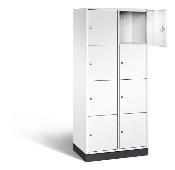 C+P XL lockerkast Intro, H1950xB820xD490mm, kleur: verkeerswit, 8470-202 S10221