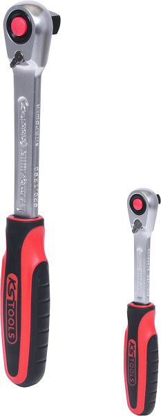 KS Tools SlimPOWER omschakelbare ratelset, 2-delig 1/4"+1/2", 920.0002
