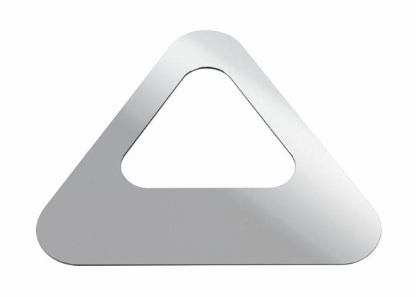 Design afvalbak PURE ELEGANCE deksel + pictogram zilver, B 380 x D 380 x H 5 mm, 392004