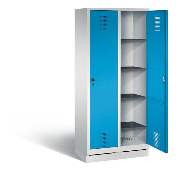 C+P washok Evolo, H1800xW810xD500mm, kleur: lichtgrijs/lichtblauw, 48020-22B S10003